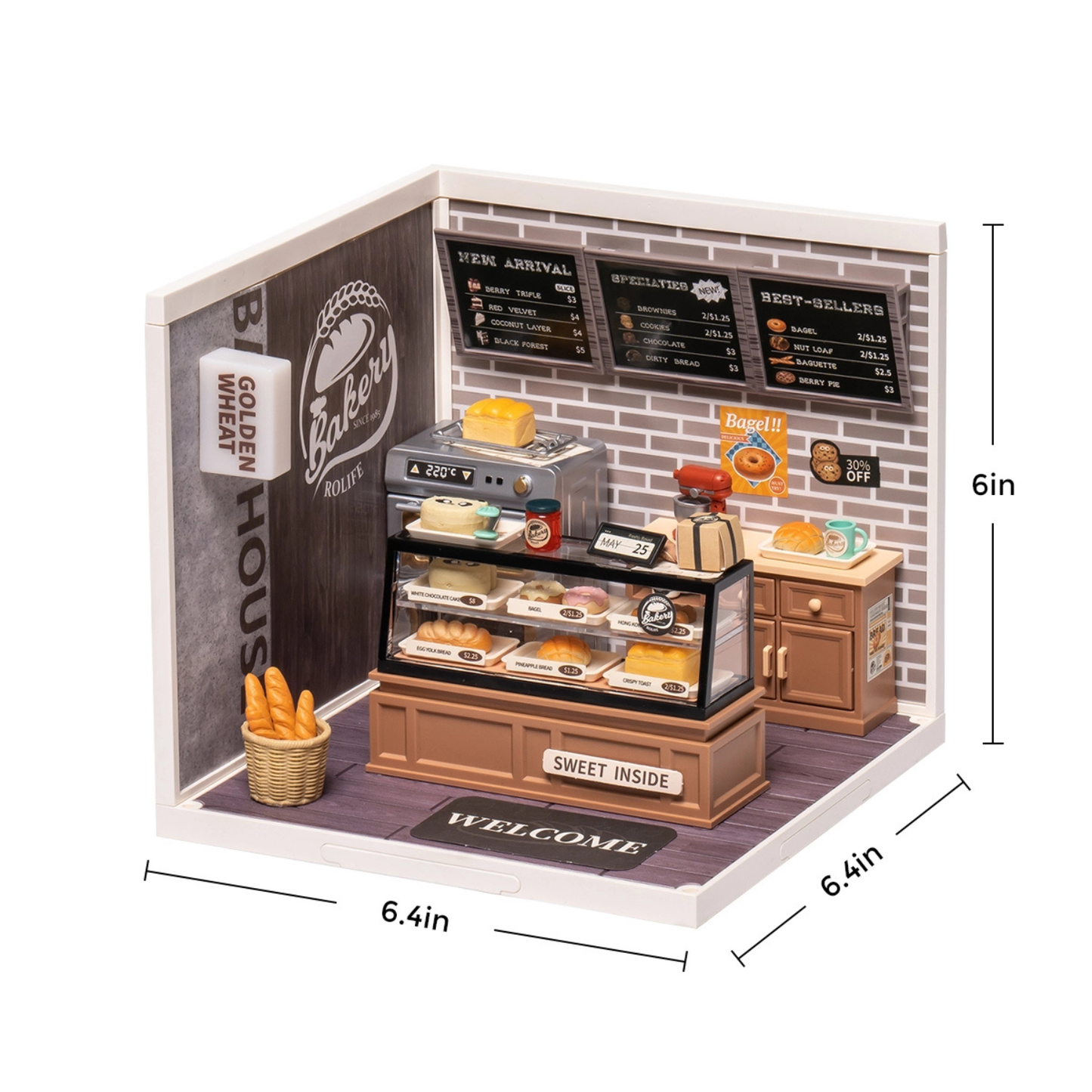 Rolife Super Creator - Kit para armar panadería en miniatura