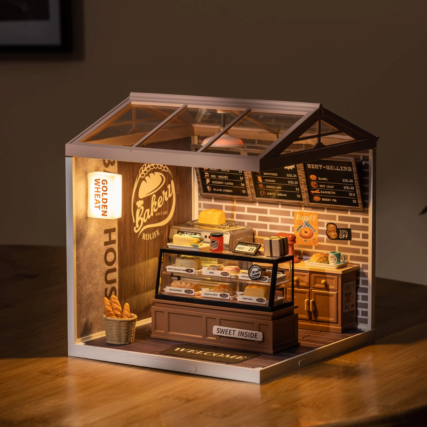 Rolife Super Creator - Kit para armar panadería en miniatura