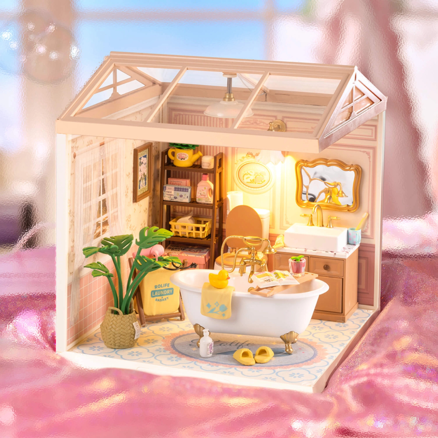 Rolife Super Creator - Kit para armar baño en miniatura