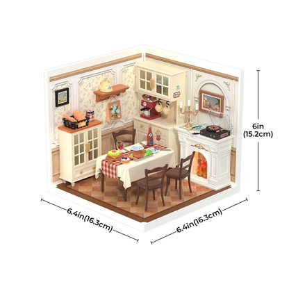 Rolife Super Creator - Kit para armar comedor cálido en miniatura