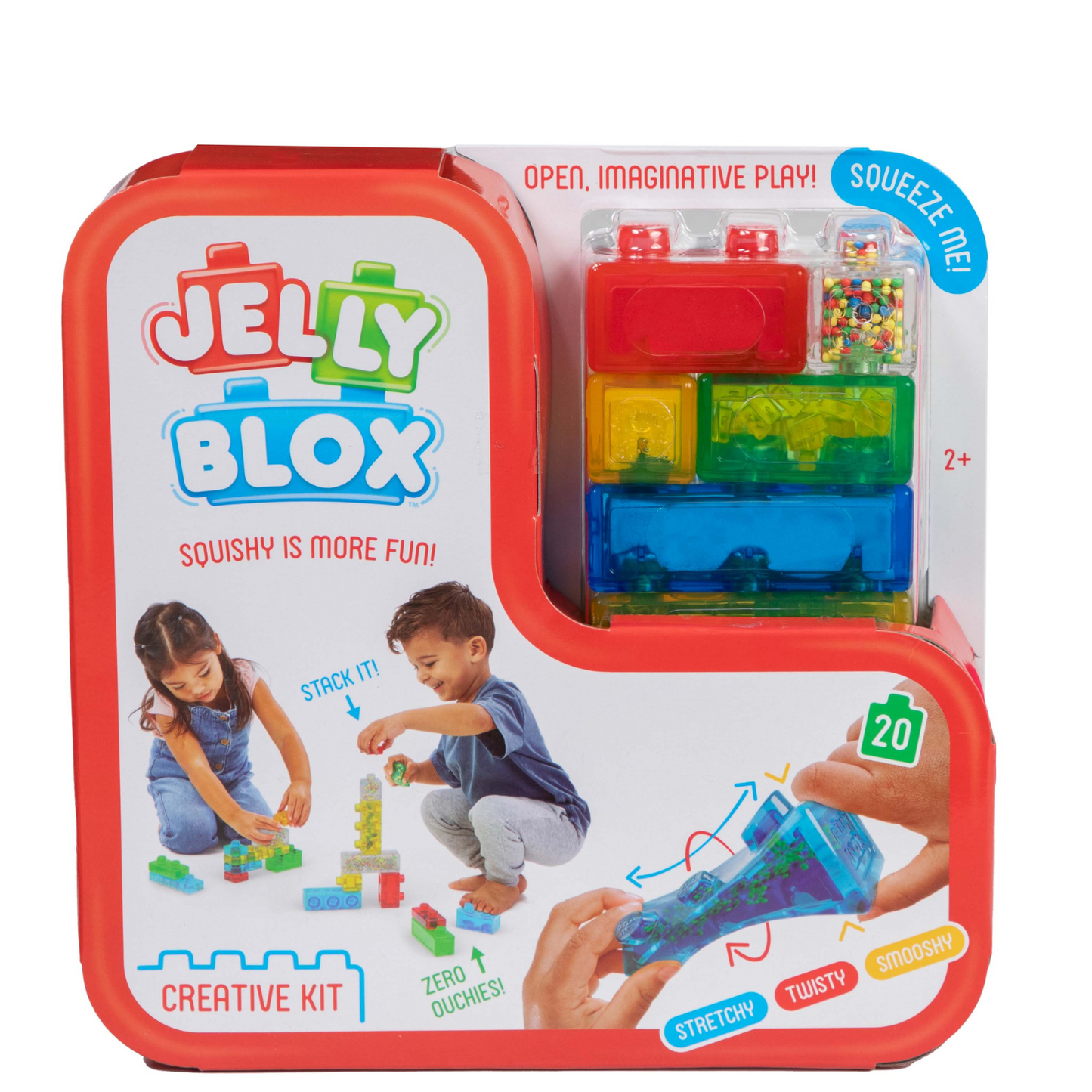 Jelly Blox Creative Kit set de bloques sensoriales suaves 20 piezas