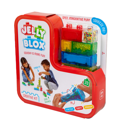Jelly Blox Creative Kit set de bloques sensoriales suaves 20 piezas