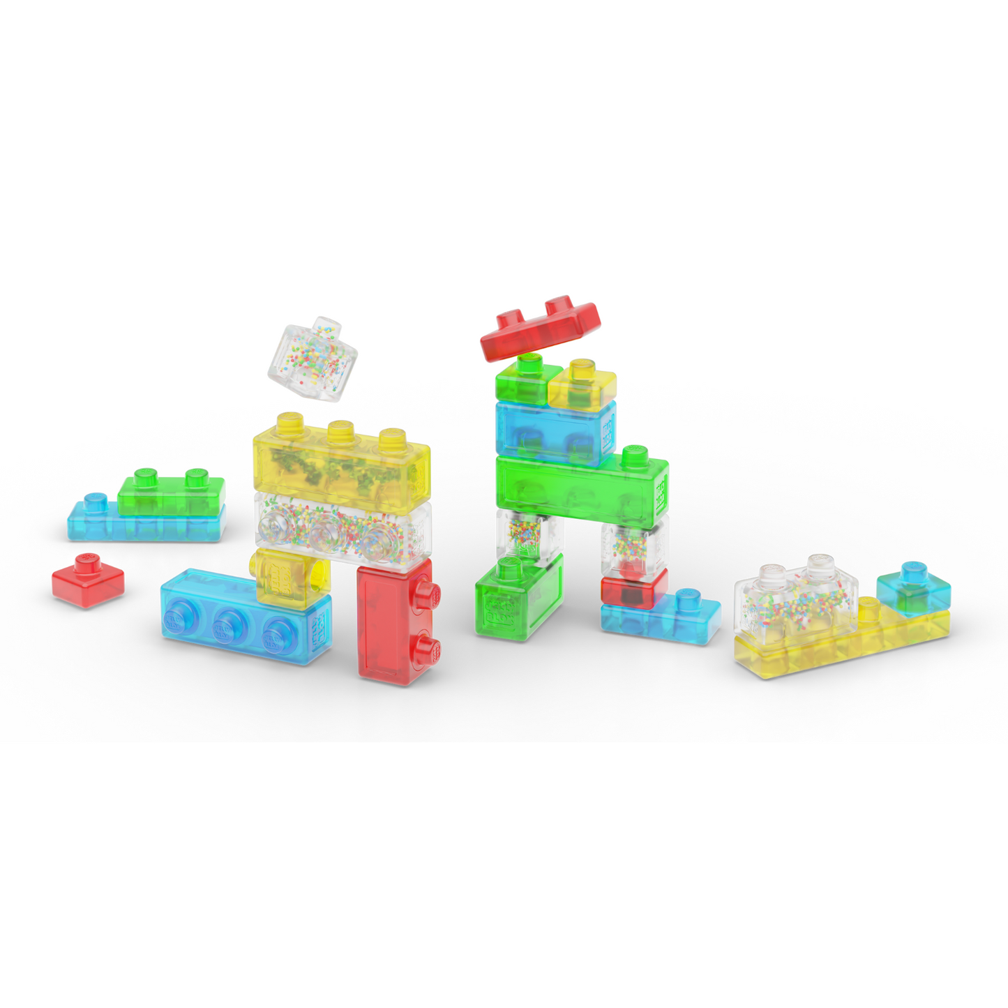 Jelly Blox Creative Kit set de bloques sensoriales suaves 20 piezas