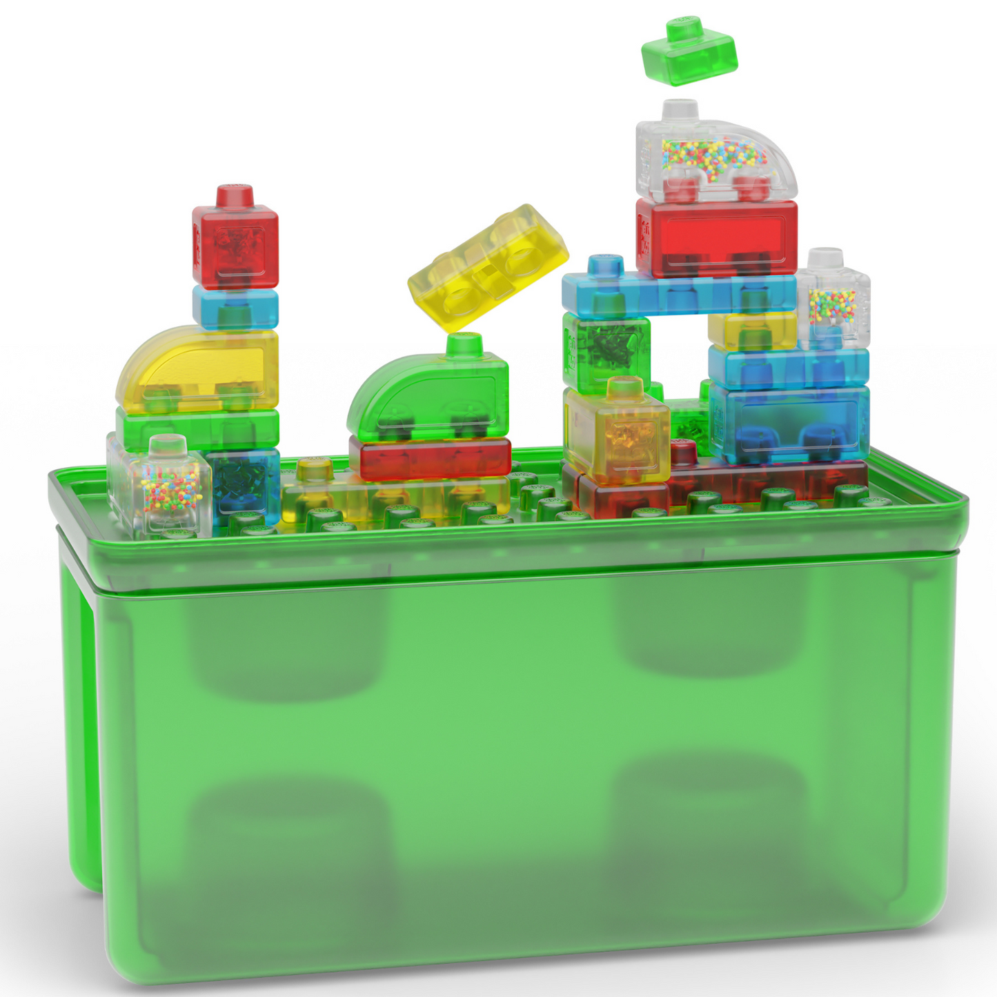 Jelly Blox Storage Case set de bloques sensoriales suaves 30 piezas con caja portátil