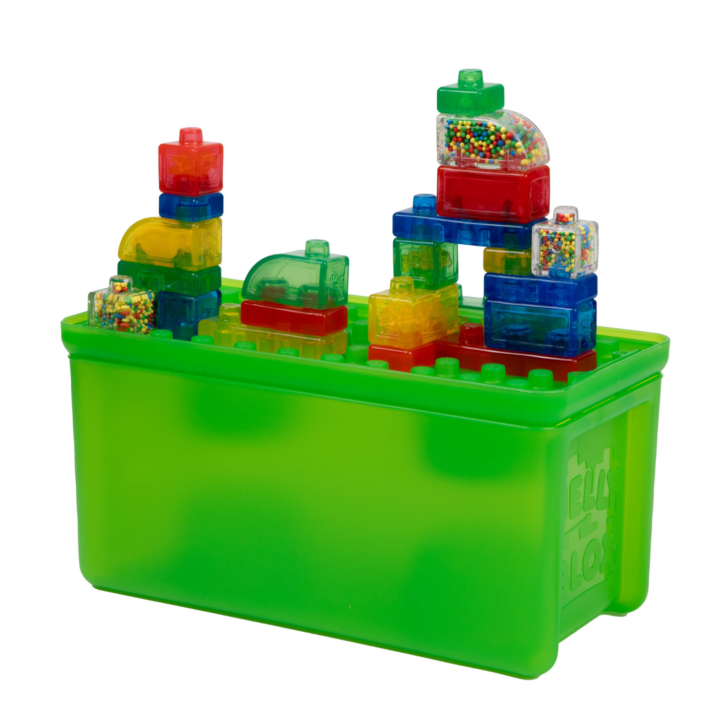 Jelly Blox Storage Case set de bloques sensoriales suaves 30 piezas con caja portátil