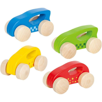 Auto mini de madera color aleatorio