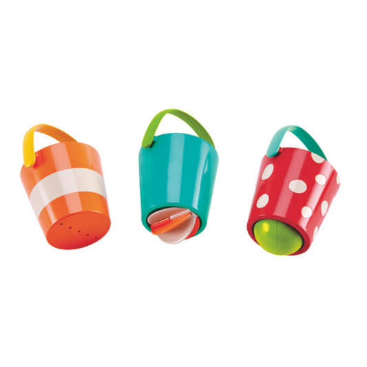 Set de 03 baldes sensoriales para el baño