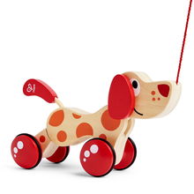 Perrito Pepe de arrastre de madera