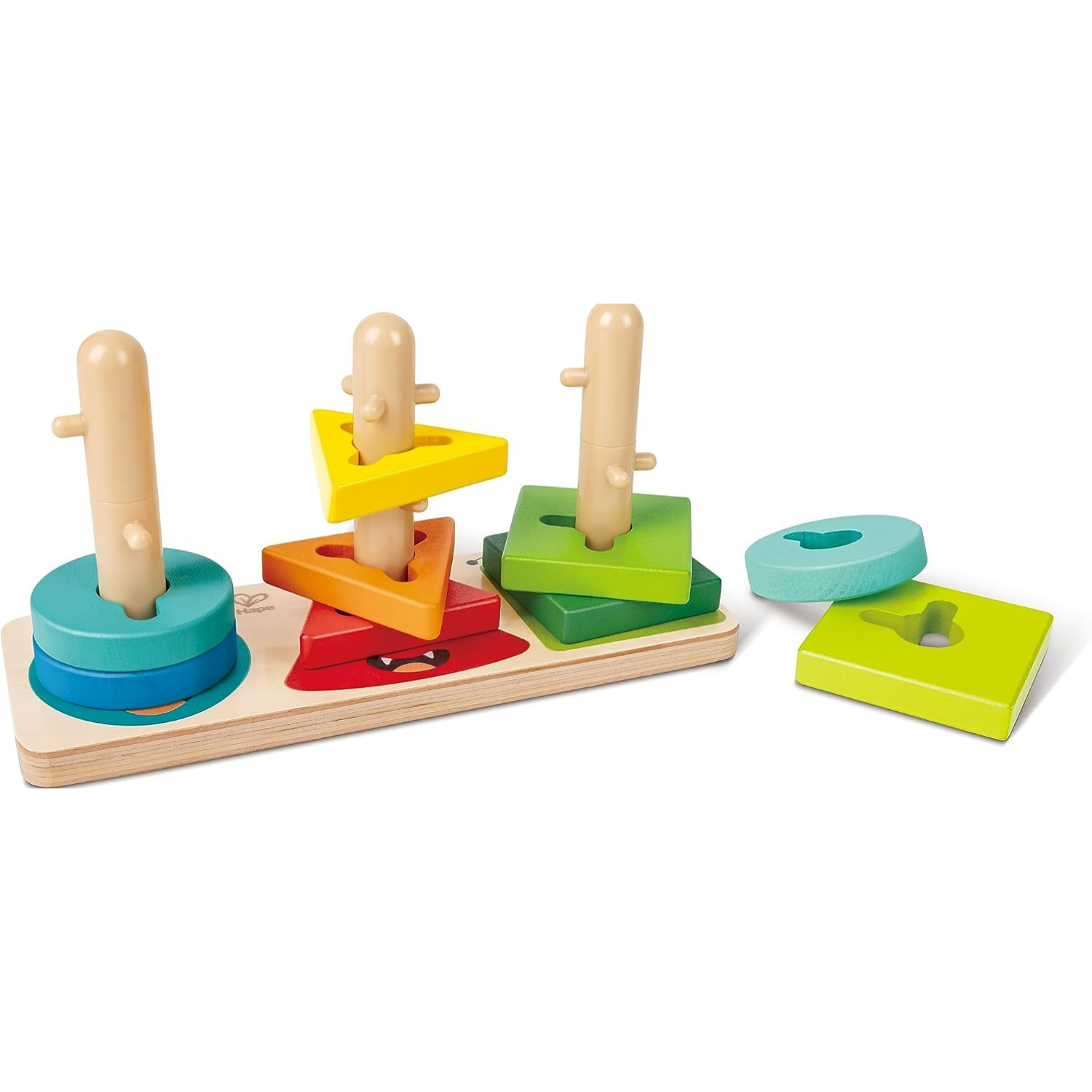 Gira apila y clasifica figuras geom&eacute;tricas 10 piezas Play Essentials