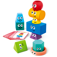 Set de bloques de madera Montessori para apilar 20 piezas