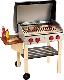 Parrilla BBQ gourmet de madera con accesorios 22 piezas Play Essentials