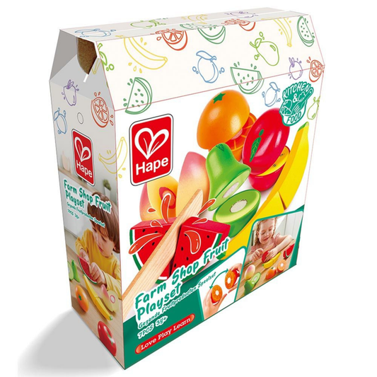 Set de frutas de madera para cortar 07 piezas Play Essentials