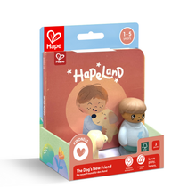 Hapeland set niño y perrito de madera + cuento