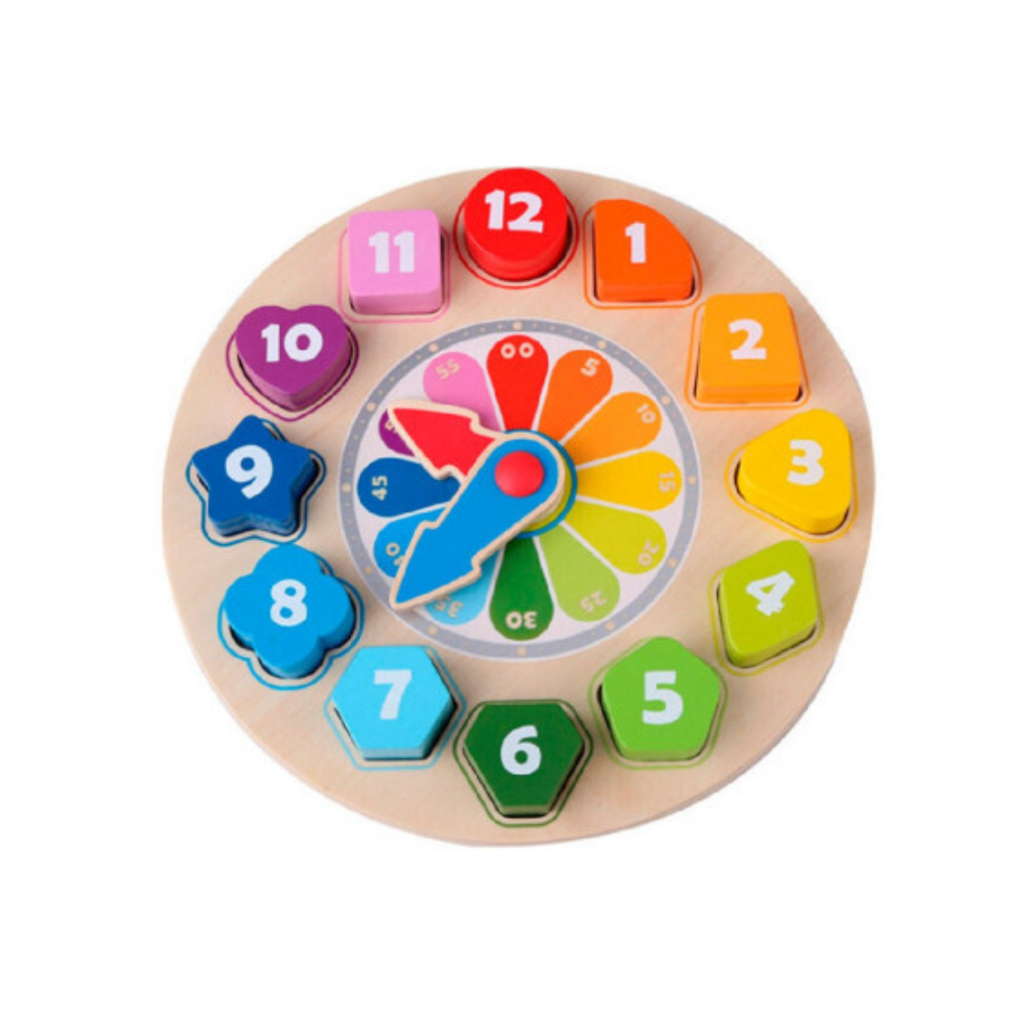 Reloj encaje de colores de madera Play Essentials
