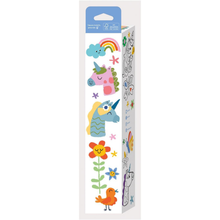 Set de coloreo modelo unicornio: Rollo de papel (3 mts) + 12 crayones multicolor