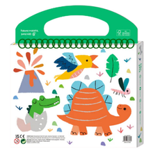 Mi primer set de coloreo modelo dinosaurio: 35 hojas + 06 crayones multicolor + 30 stickers