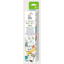 Set de coloreo modelo espacio: Rollo de papel (3 mts) + 12 crayones multicolor