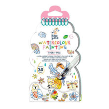 Libro para pintar con agua efecto acuarela travel size hadas
