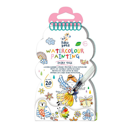 Libro para pintar con agua efecto acuarela travel size hadas