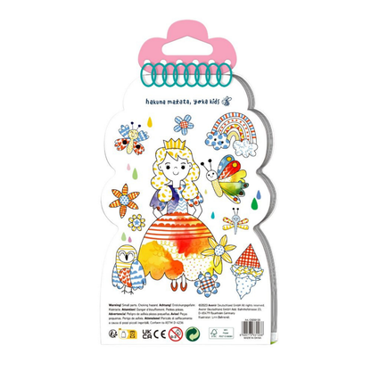 Libro para pintar con agua efecto acuarela travel size hadas