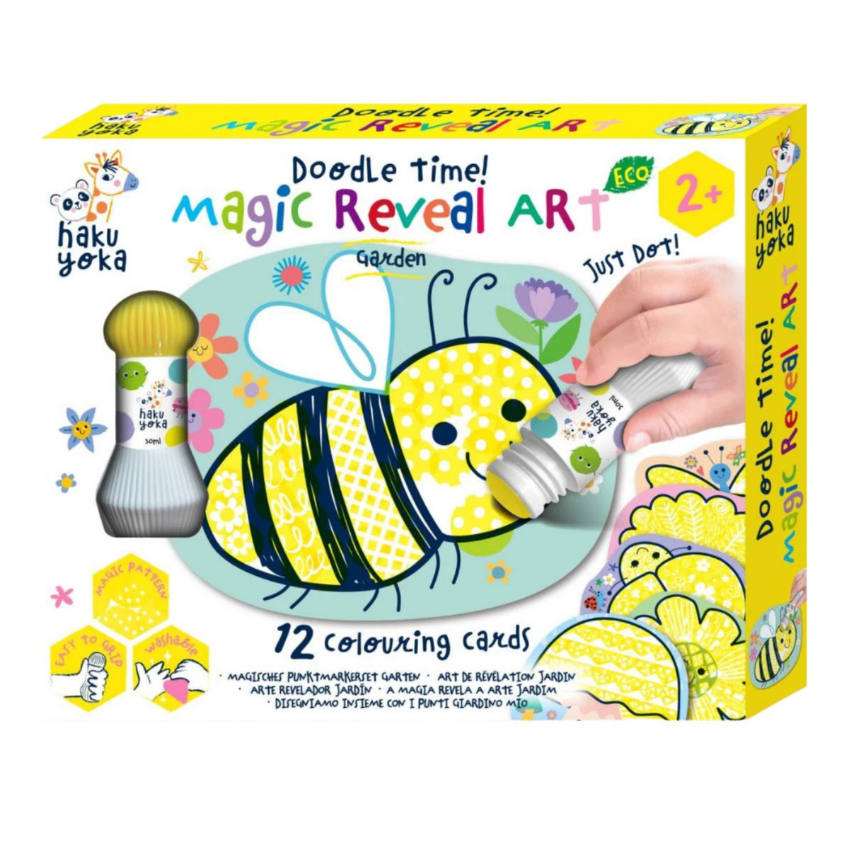 Set de tarjetas de arte revelado mágico modelo jardín 12 piezas