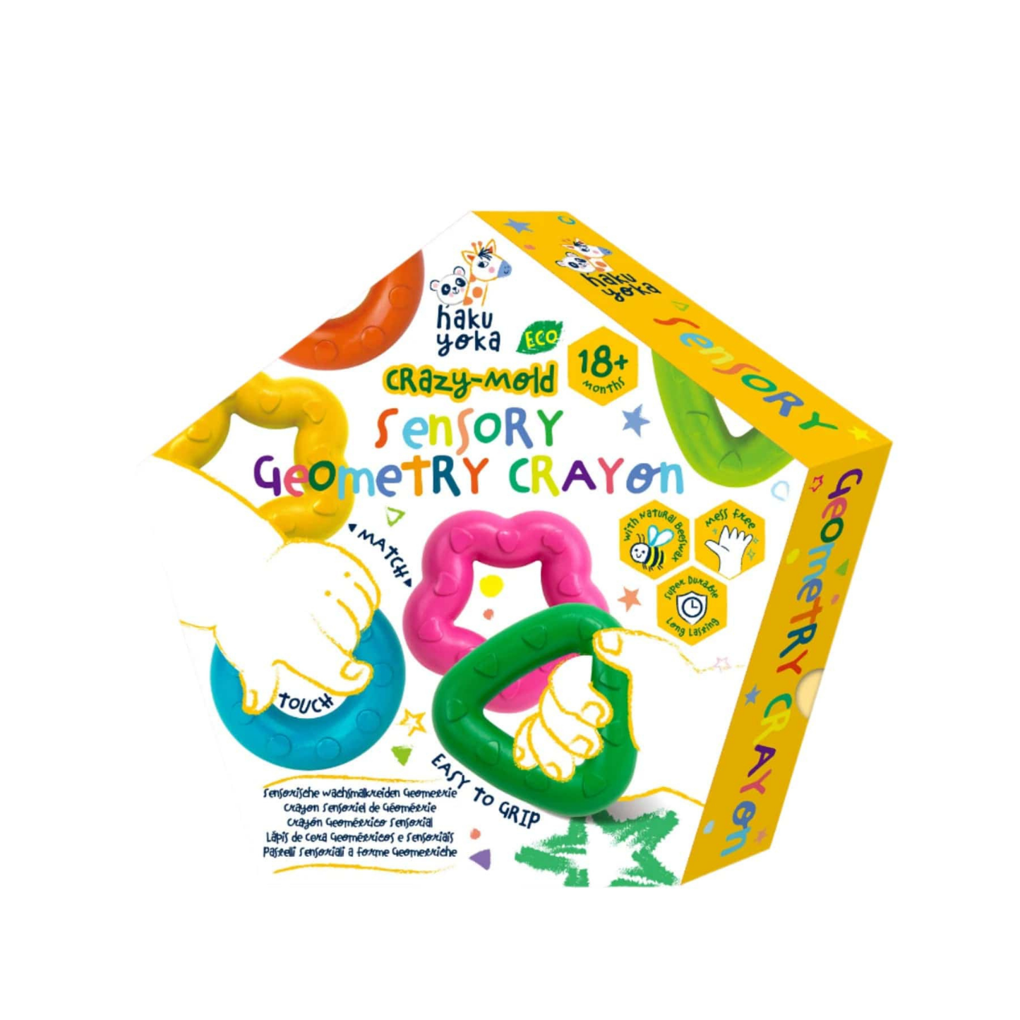Set de crayones sensoriales modelo figuras geométricas 06 unidades