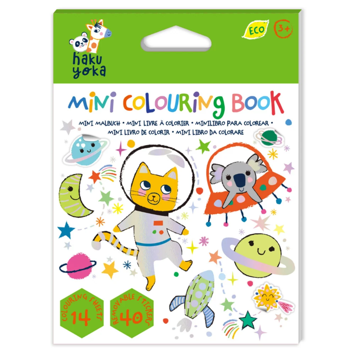 Libro mini para colorear modelo espacio