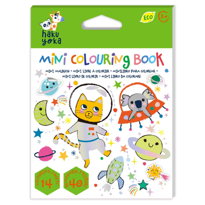 Libro mini para colorear modelo espacio