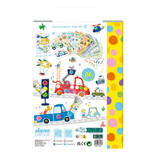 Libro para colorear por puntos modelo transporte 20 páginas