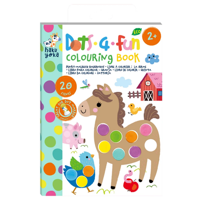 Libro para colorear por puntos modelo granja 20 páginas