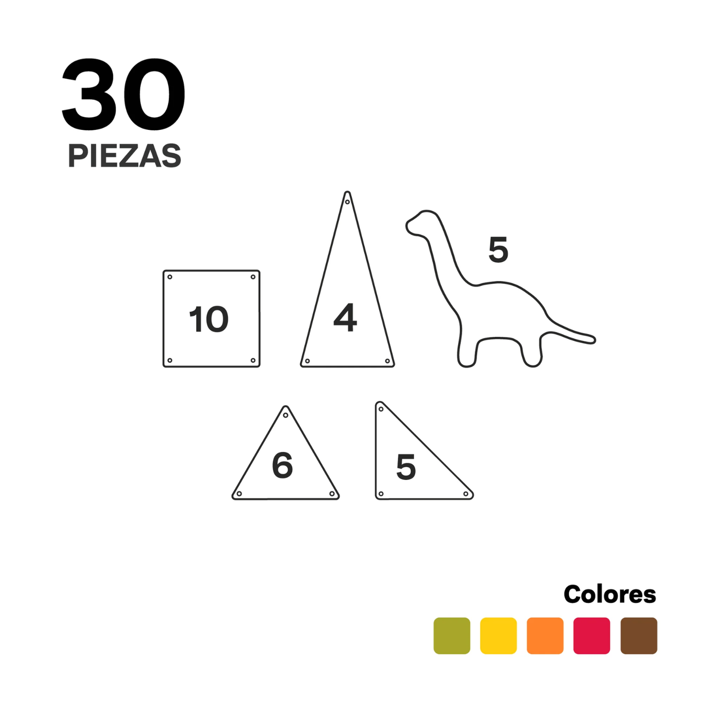 Imanix set magnético mundo dinosaurios 30 piezas