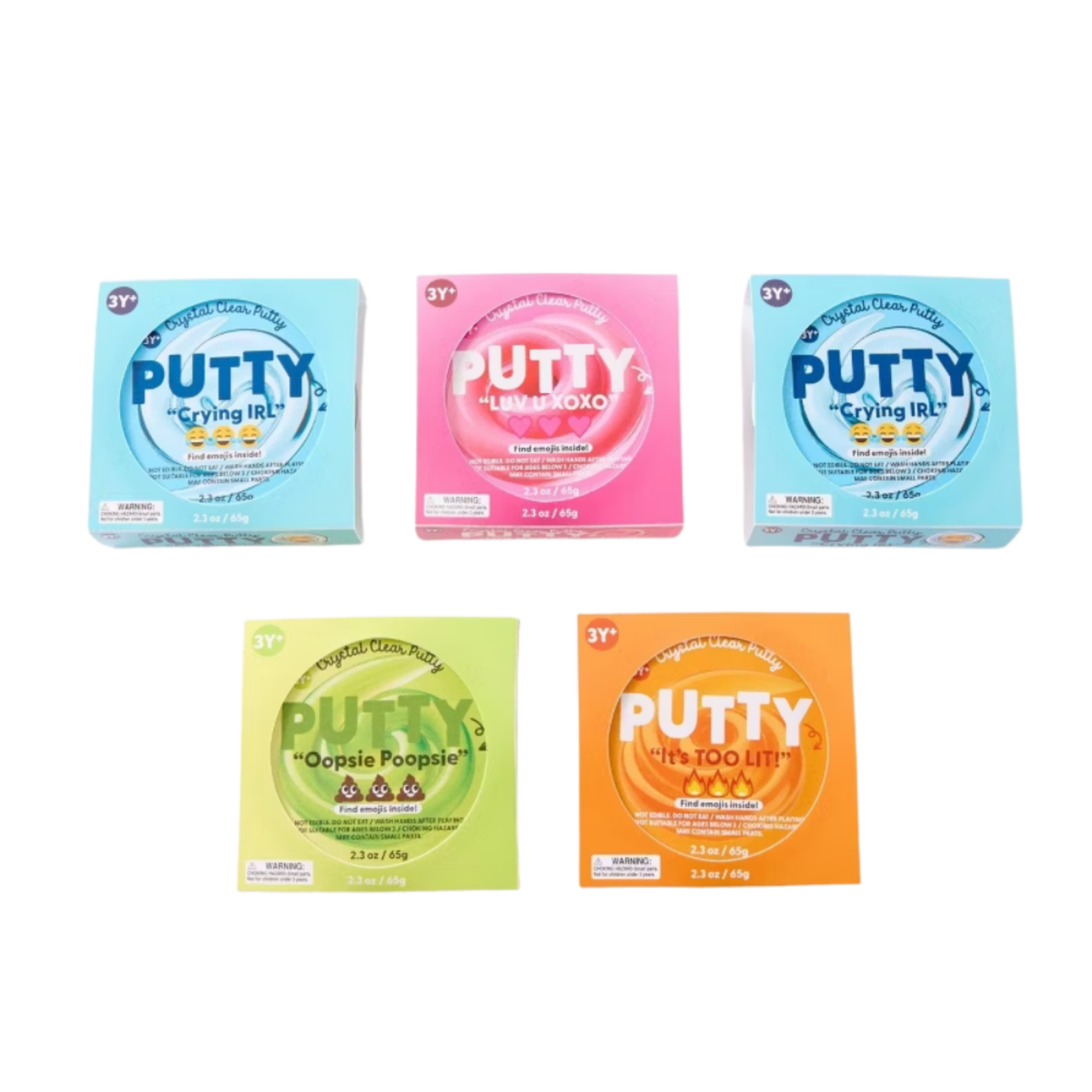 J'adore Fun masa sensorial putty crystal clear - unidad con modelo aleatorio