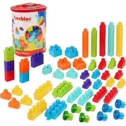 Bolsa de bloques Locblocs para construcción 80 piezas