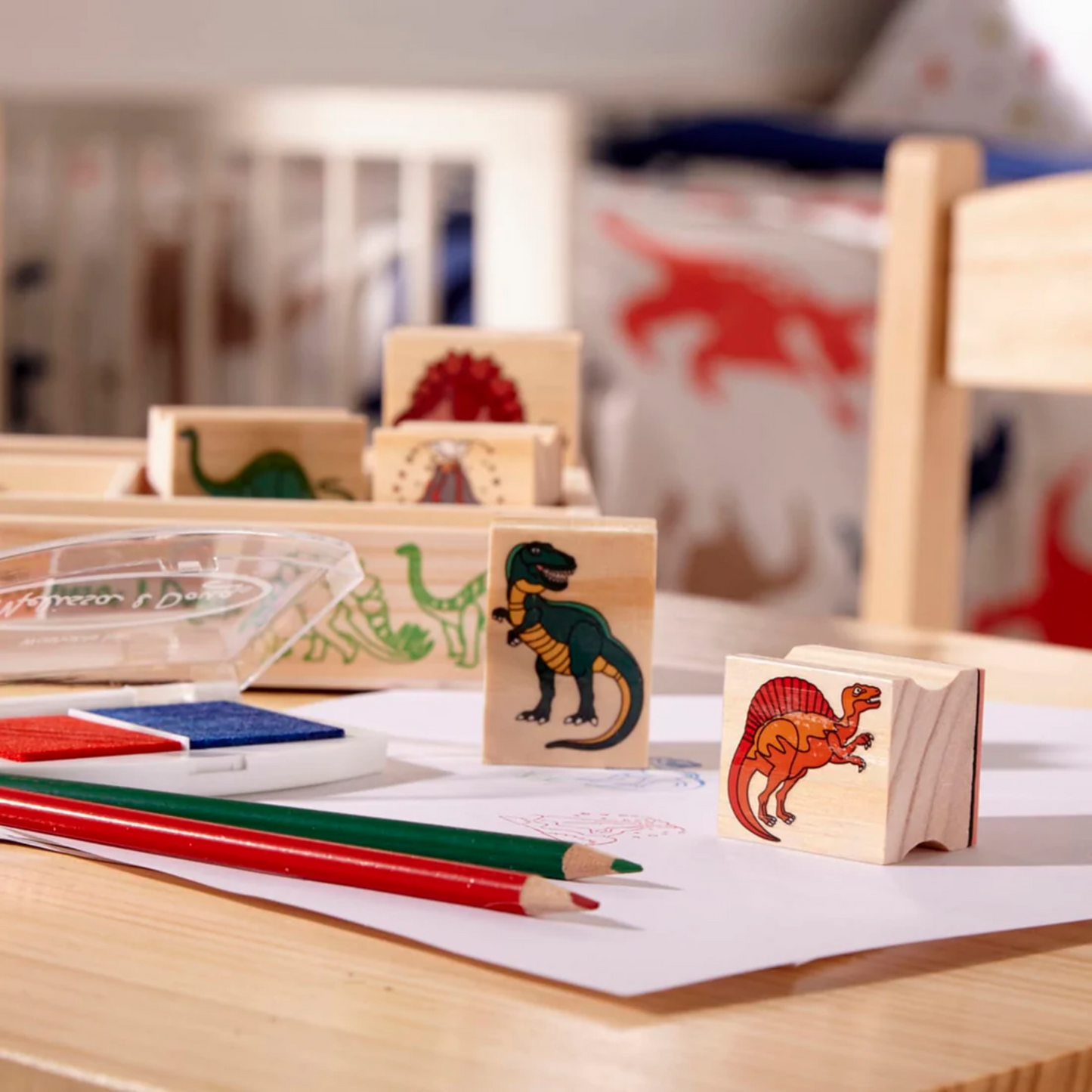 Sellos de madera dinosaurios