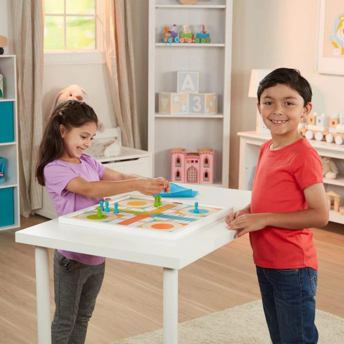 Juego ajedrez y ludo de madera