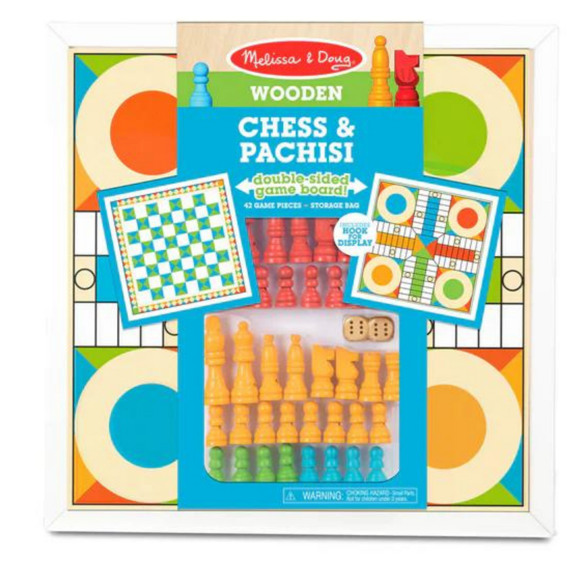 Juego ajedrez y ludo de madera