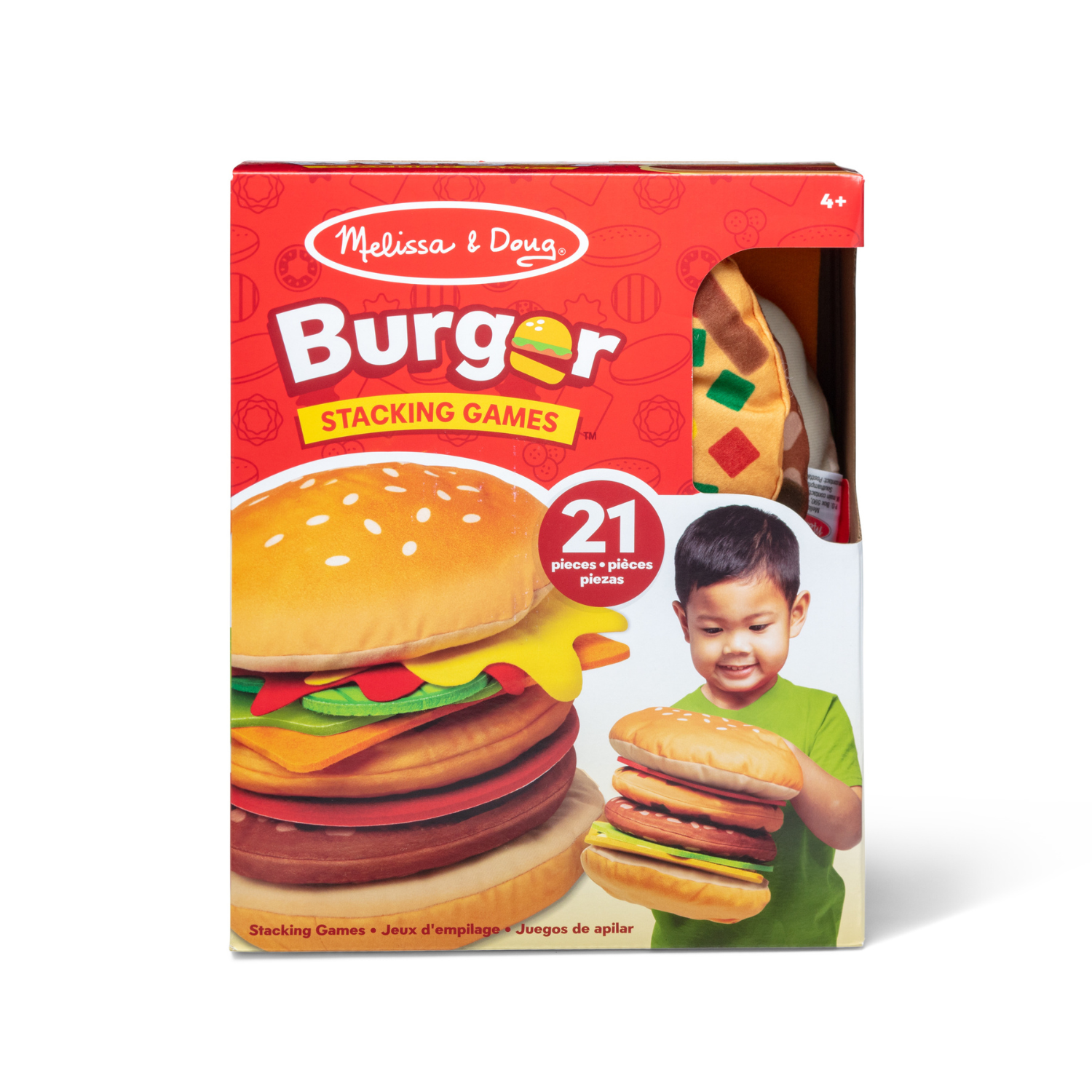 Juego apila la hamburguesa gigante 21 piezas