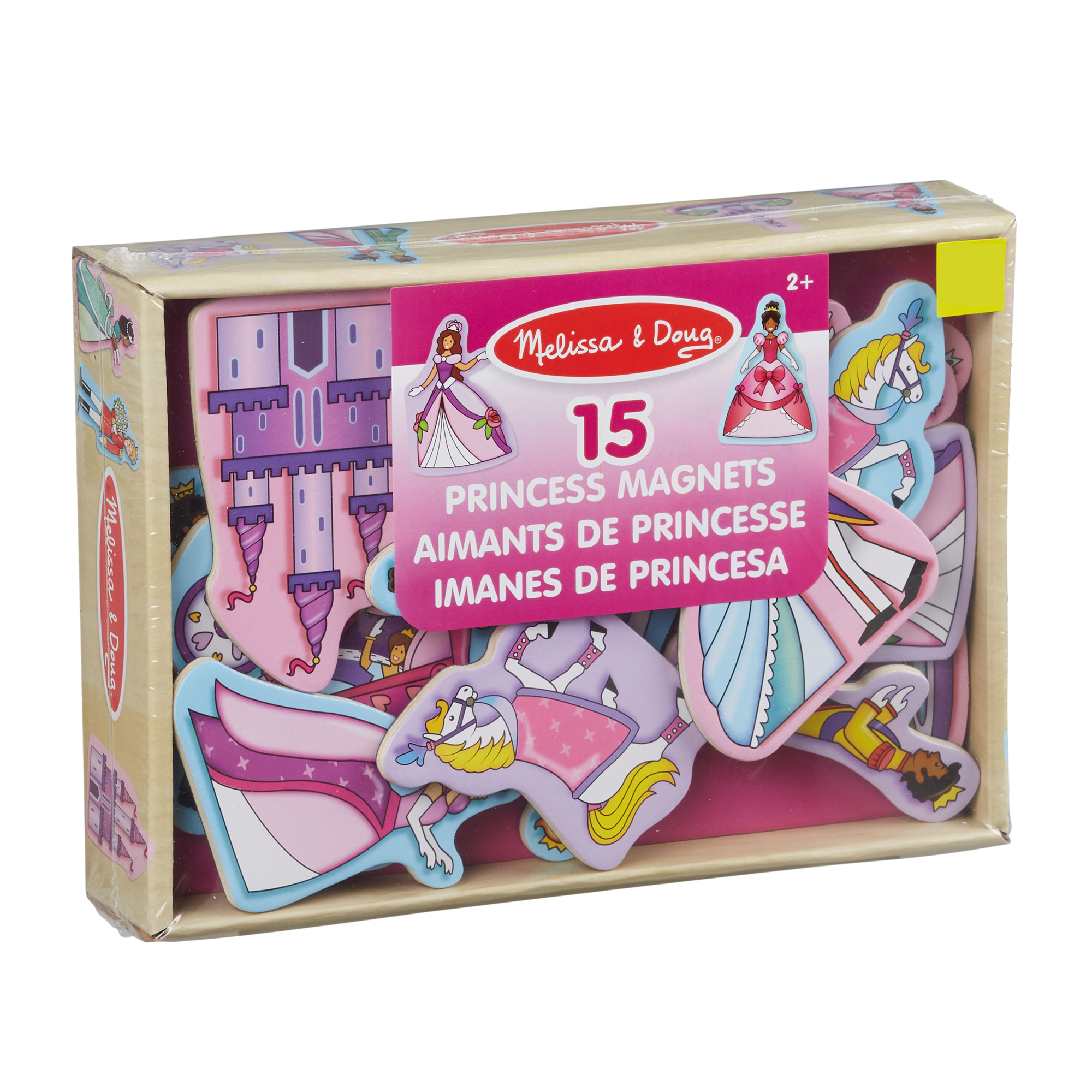 Imanes pequeños princesas de madera 15 piezas