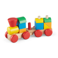 Tren pequeño apilable de colores de madera 12 piezas
