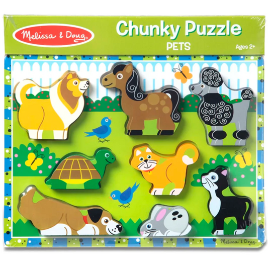 Rompecabezas de encaje chunky 8 piezas mascotas