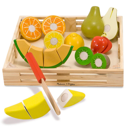 Frutas para cortar de madera