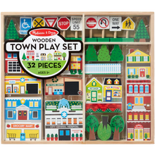 Set de piezas de madera deluxe ciudad y señales