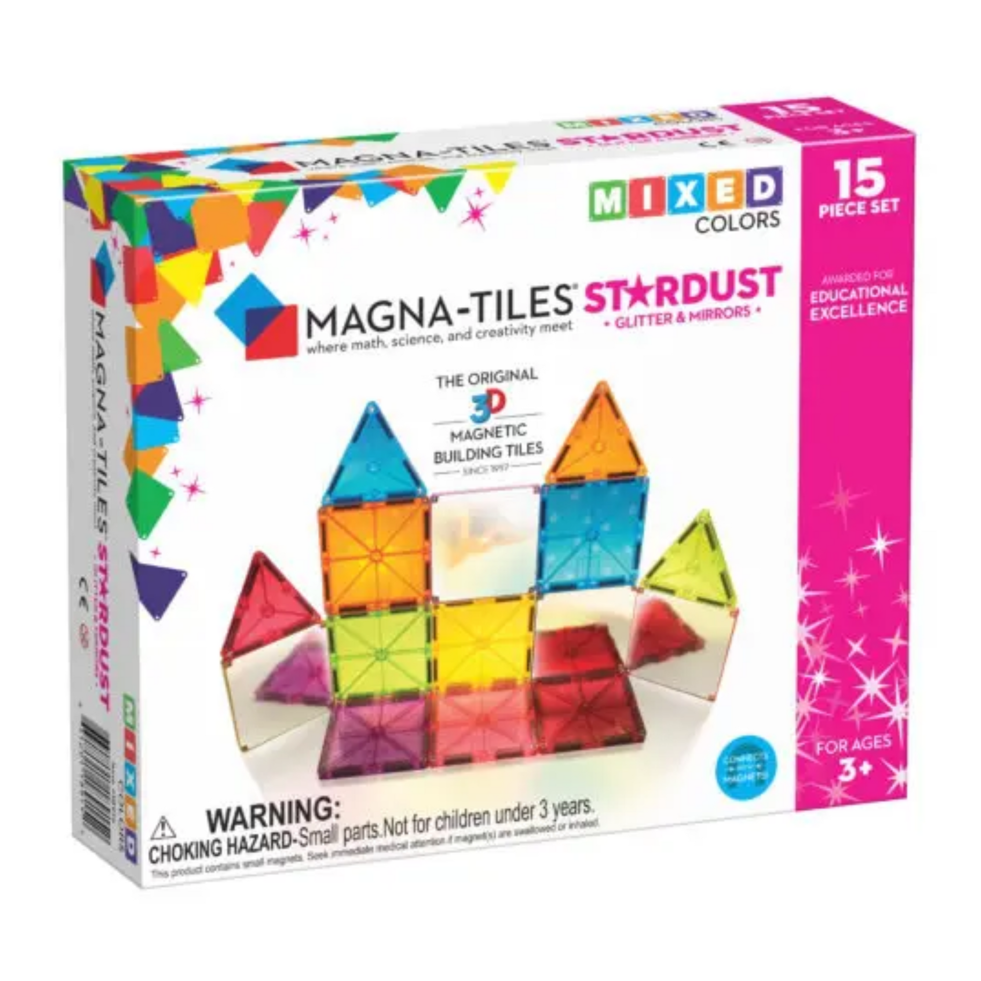 Magna Tiles Set magnético stardust 15 piezas imantadas