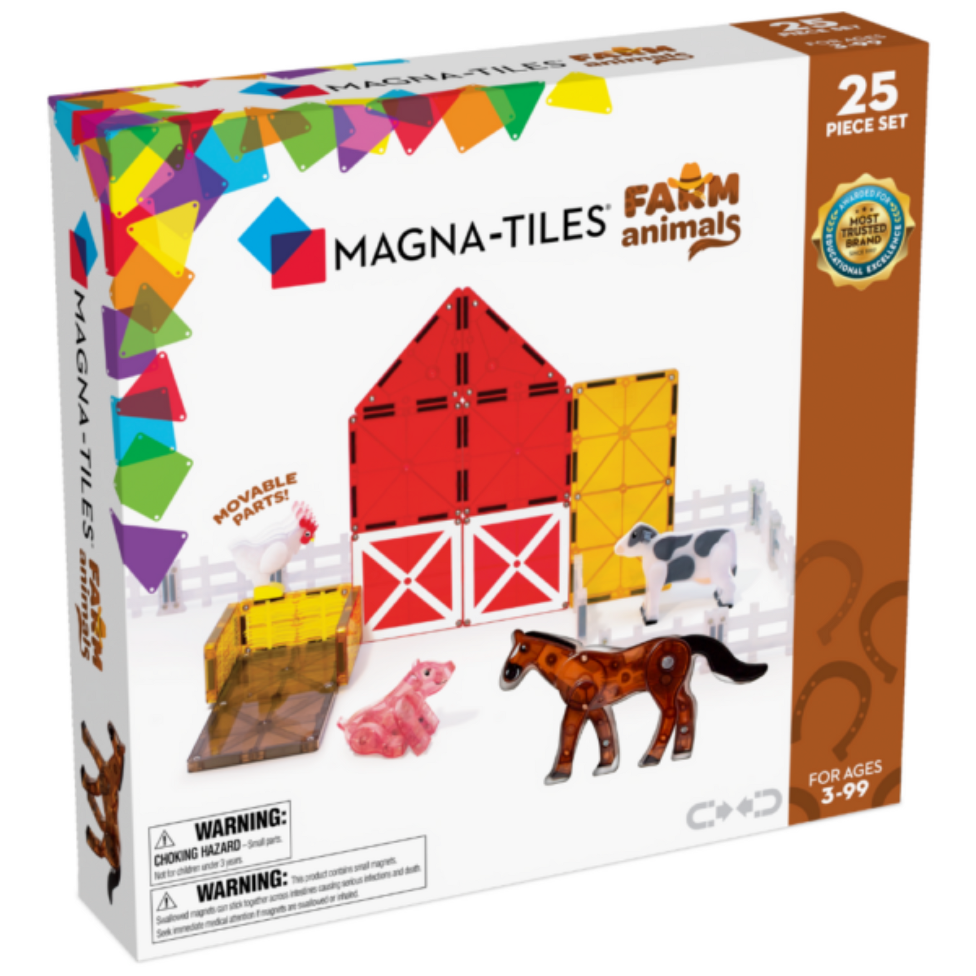 Magna Tiles Set magnético animales de la granja 25 piezas imantadas