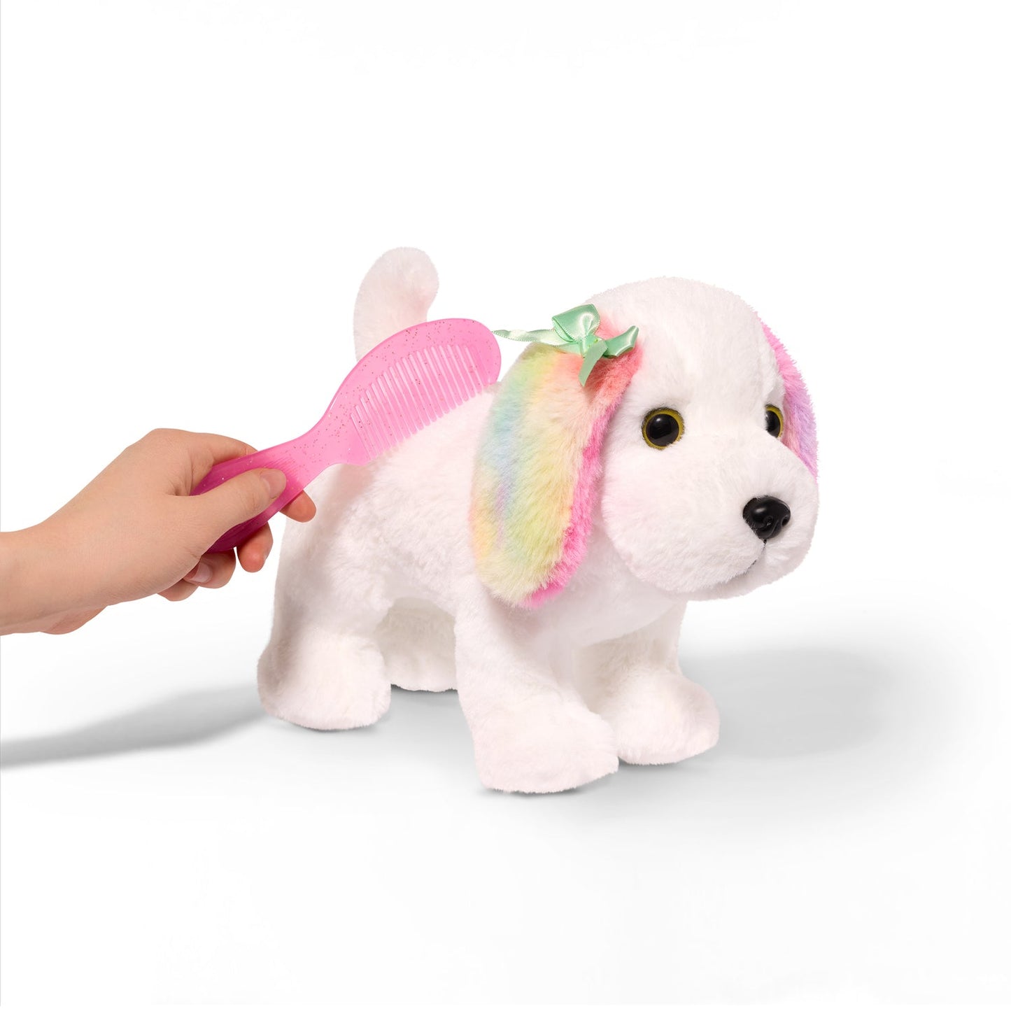 Pucci Pups perro maltés multicolor en cartera rosa