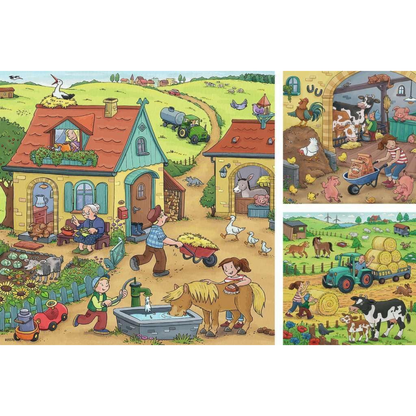 Rompecabezas 3x49 piezas Granja divertida de Ravensburger – vista 2