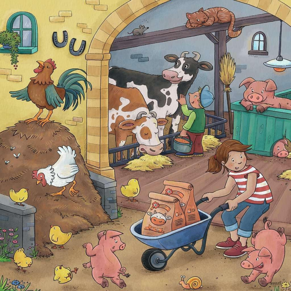 Rompecabezas 3x49 piezas Granja divertida de Ravensburger – vista 3