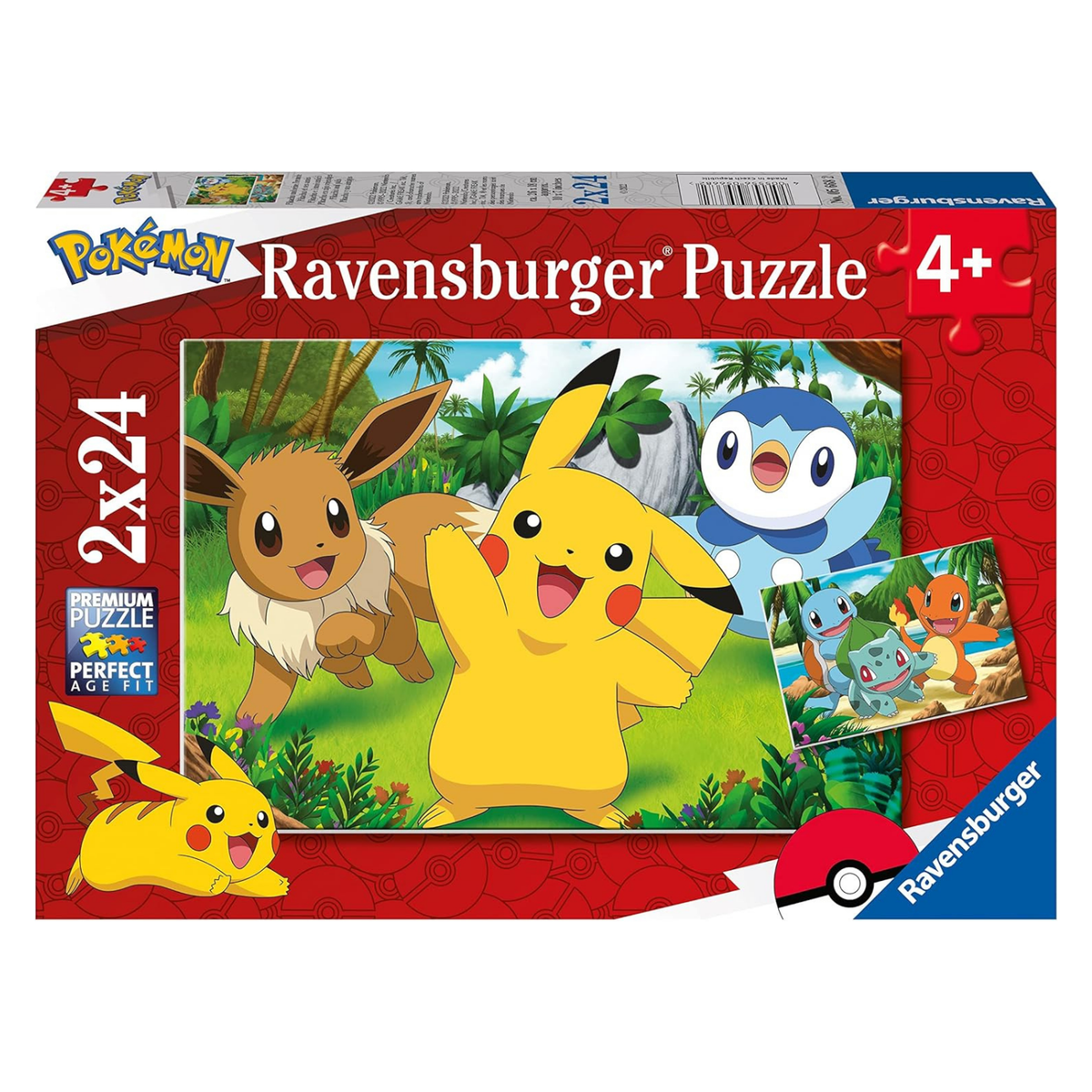 Rompecabezas 2x24 piezas modelo Pokémon