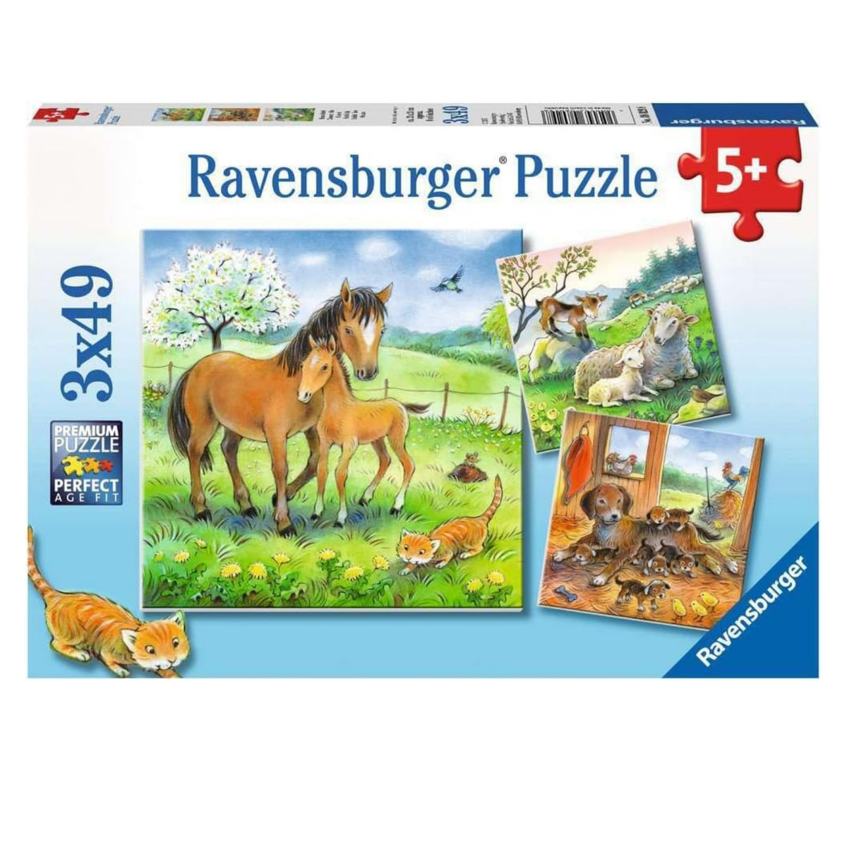 Rompecabezas 3x49 piezas Animales cariñosos de Ravensburger