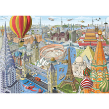 Rompecabezas 1000 piezas La vuelta al mundo en ochenta días de Ravensburger – vista 2